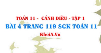 Bài 4 trang 119 SGK Toán 11 tập 1 Cánh Diều